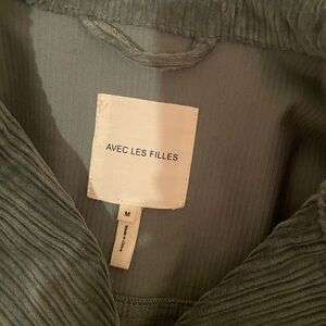 Anthropology velvet dusty blue jacket